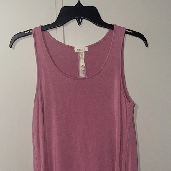 Matilda Jane Secret Garden Tunic Sleeveless Dusty Rose Split Back tank - Picture 4 of 11